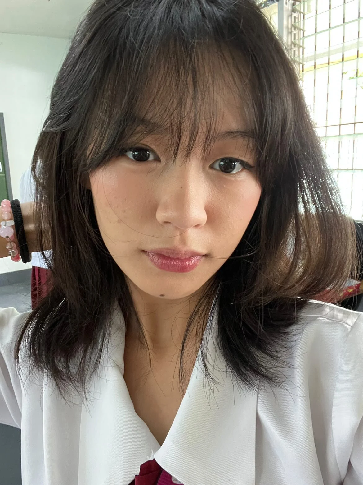 Gilly in a white top